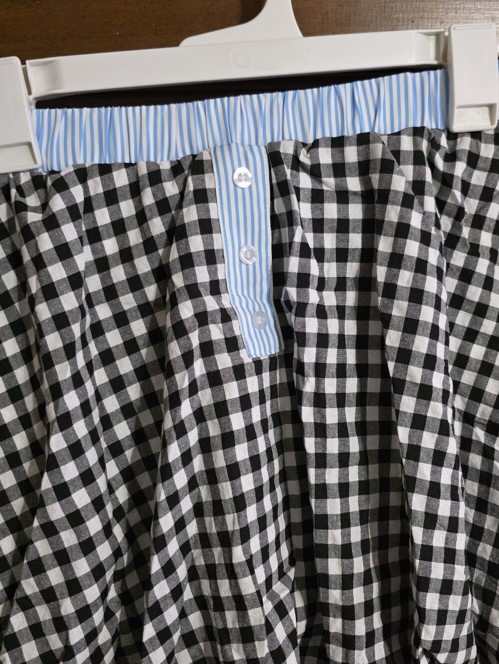 Gingham Bubble Mini Skort Black & White - Picture 8 of 15